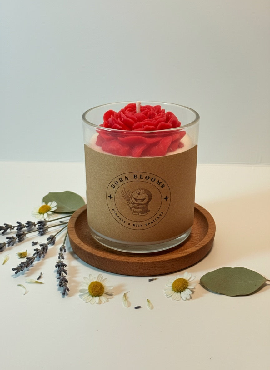Blooming Rose Jar Candle