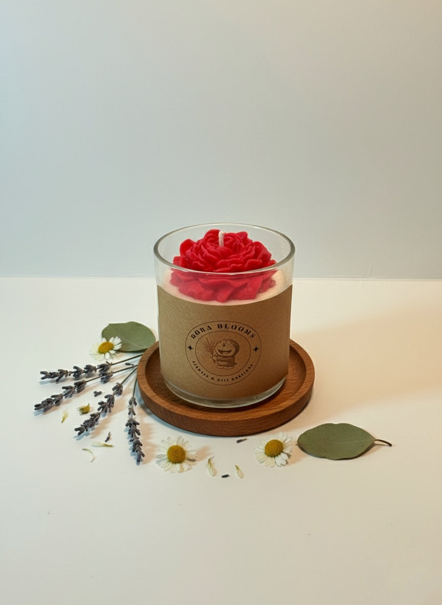 Blooming Rose Jar Candle