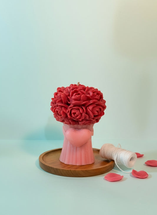 Romantic Rose Bouquet Candle