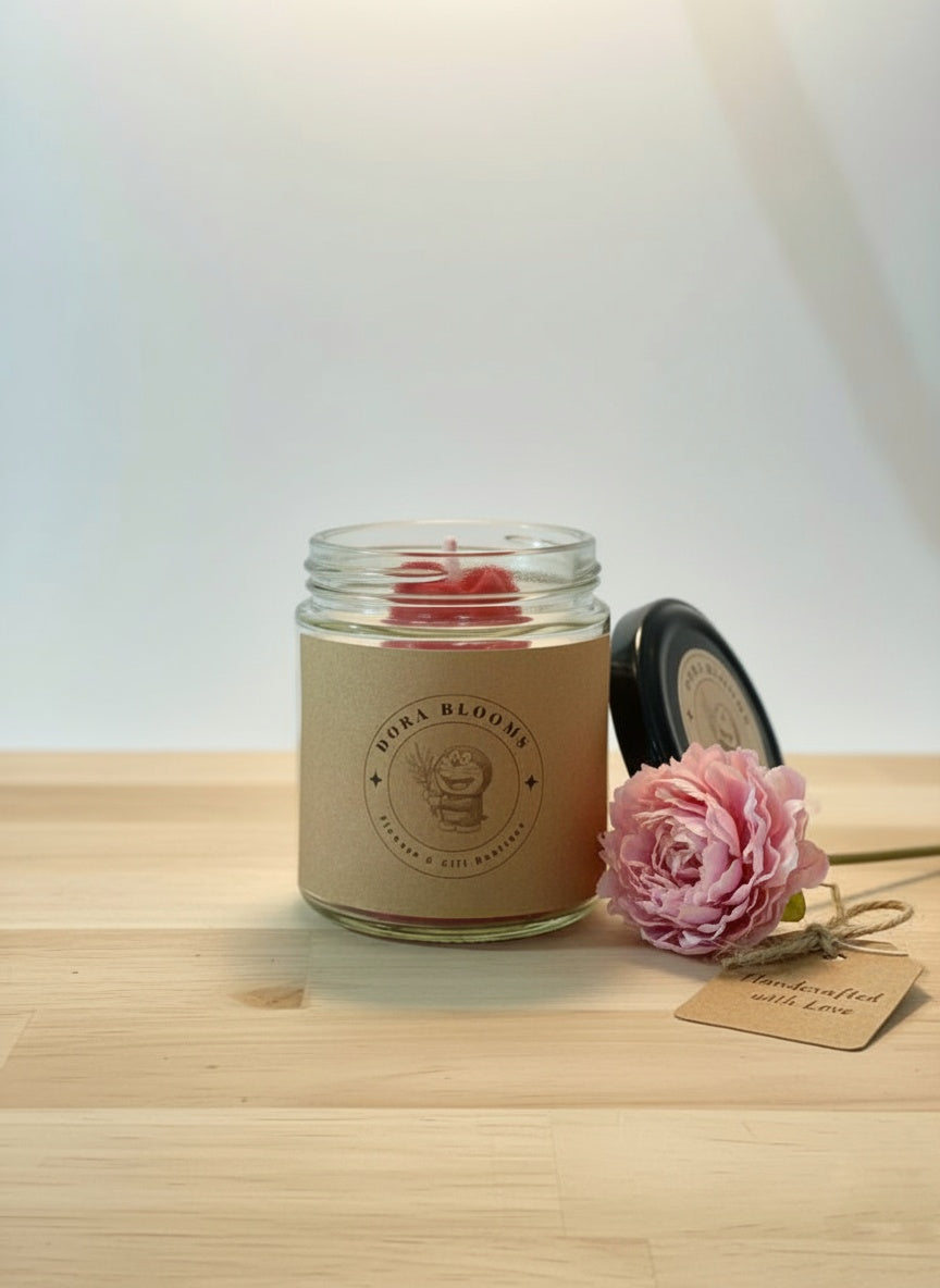 Tulip Bloom Candle in Glass Jar