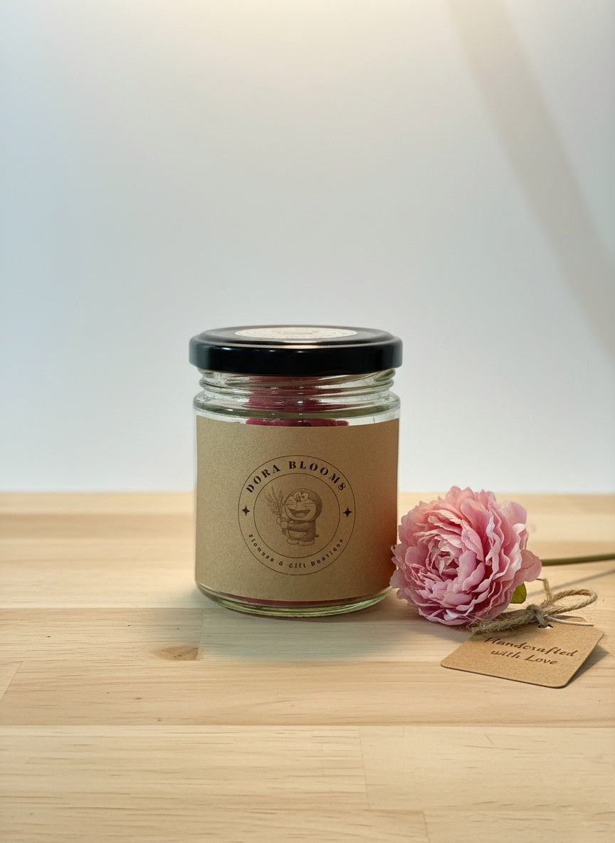 Tulip Bloom Candle in Glass Jar